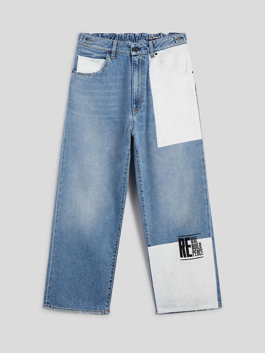 PANTALONE CON RICAMO UNISEX - BLU/BIANCO - Archivio | Pence 1979