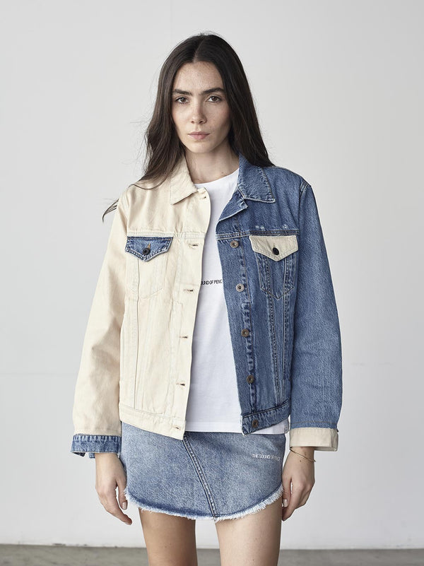 GIUBBINO IN DENIM - LATTE/BLU - Archivio | Pence 1979