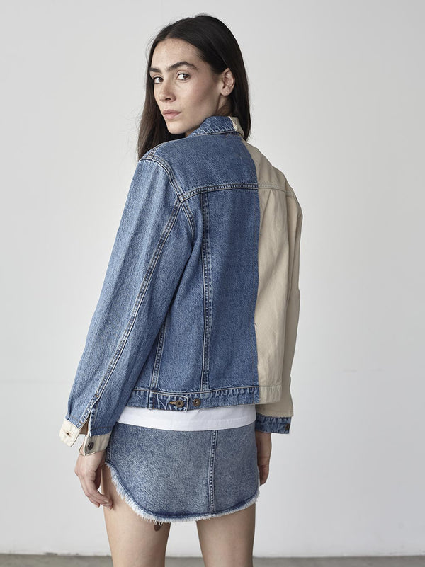 GIUBBINO IN DENIM - LATTE/BLU - Archivio | Pence 1979