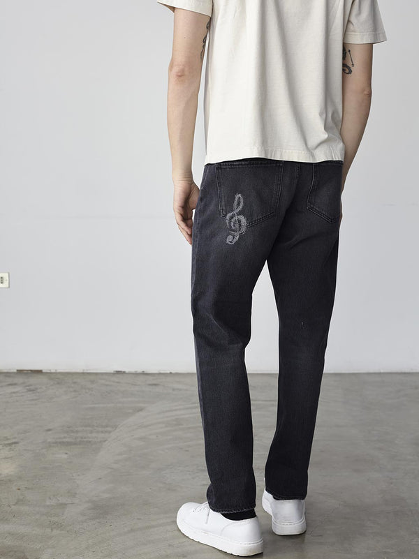 DENIM CON RICAMO - NERO - Archivio | Pence 1979