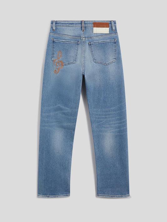 PANTALONE CON RICAMO - BLU - Archivio | Pence 1979