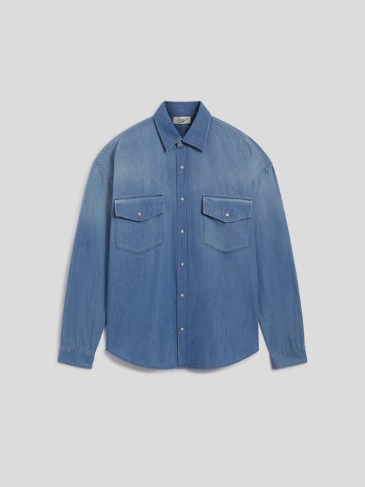 CAMICIA OVER - INDACO INTENSO - Archivio Uomo | Pence 1979