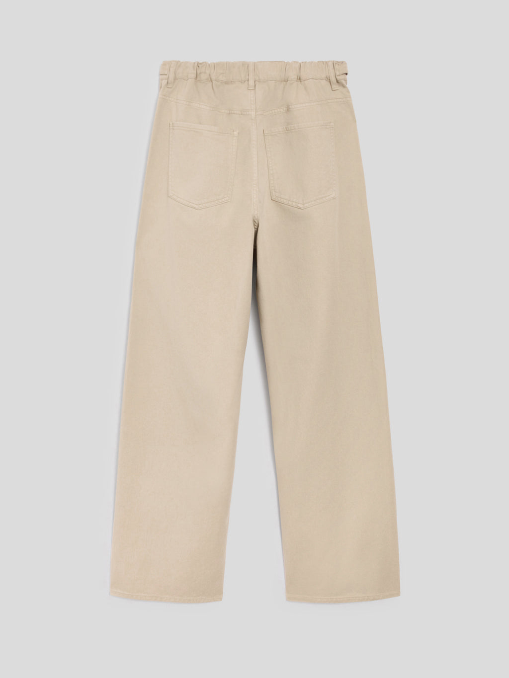 UNISEX RELAXED-FIT TROUSERS WITH ELASTIC WAISTBAND IN COLONIAL TENCEL COTTON - COLONIAL - Check Active | Pence 1979