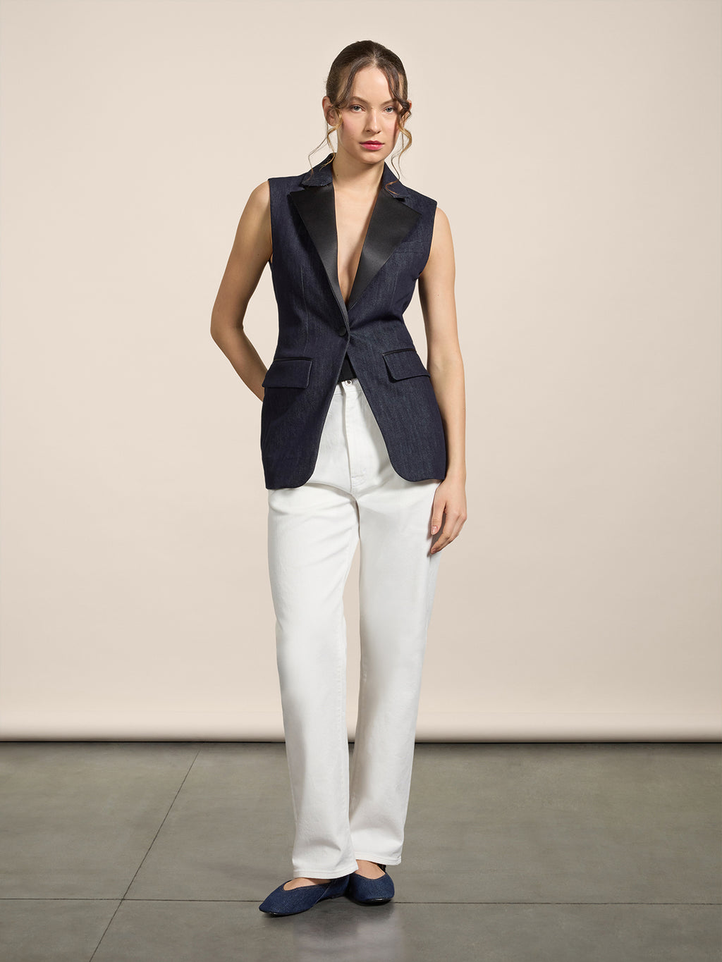 PANTALONE UNISEX RELAXED FIT IN COTONE TENCEL BIANCO CON ELASTICO IN VITA - BIANCO - Abbigliamento Donna | Pence 1979