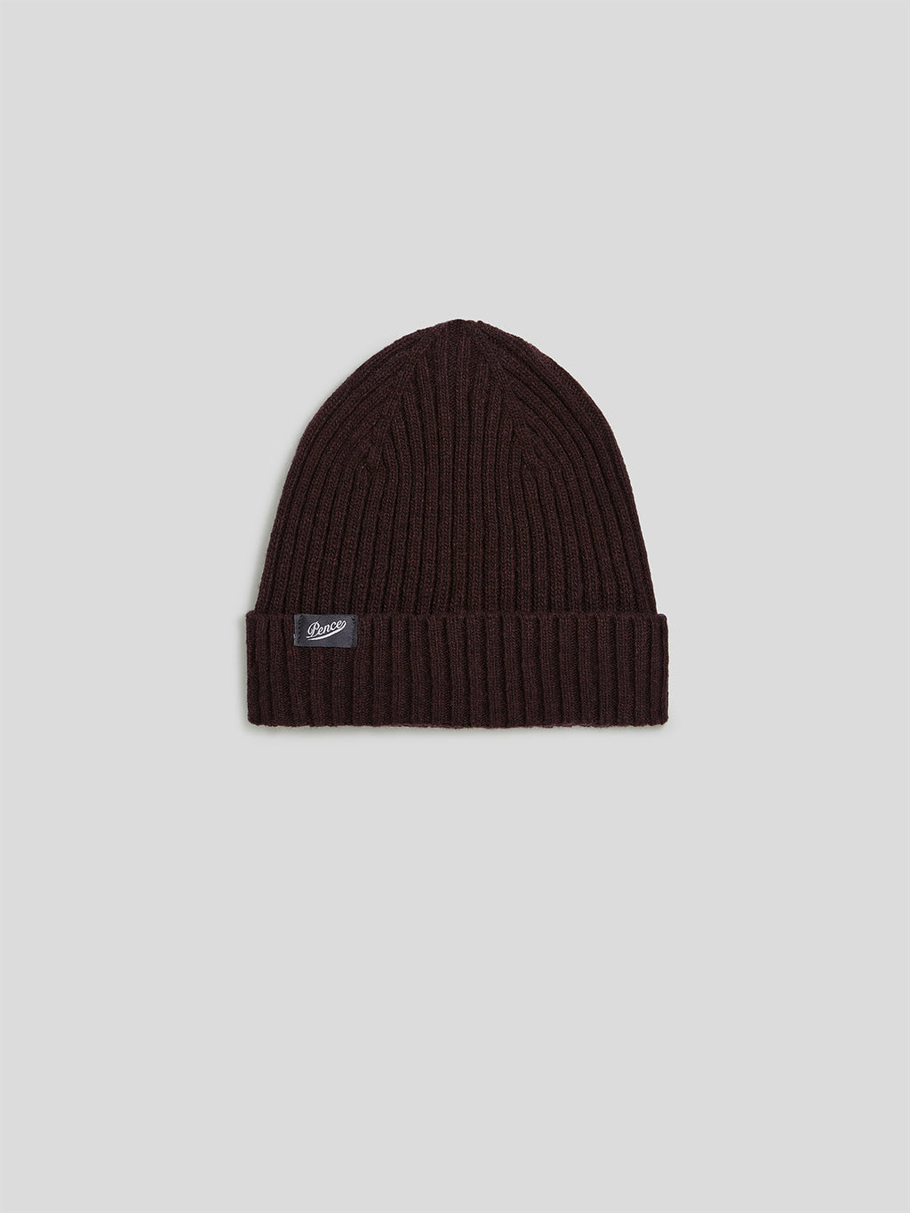 MAHOGANY RIBBED KNIT CAP - MAHOGANY - Check Active | Pence 1979