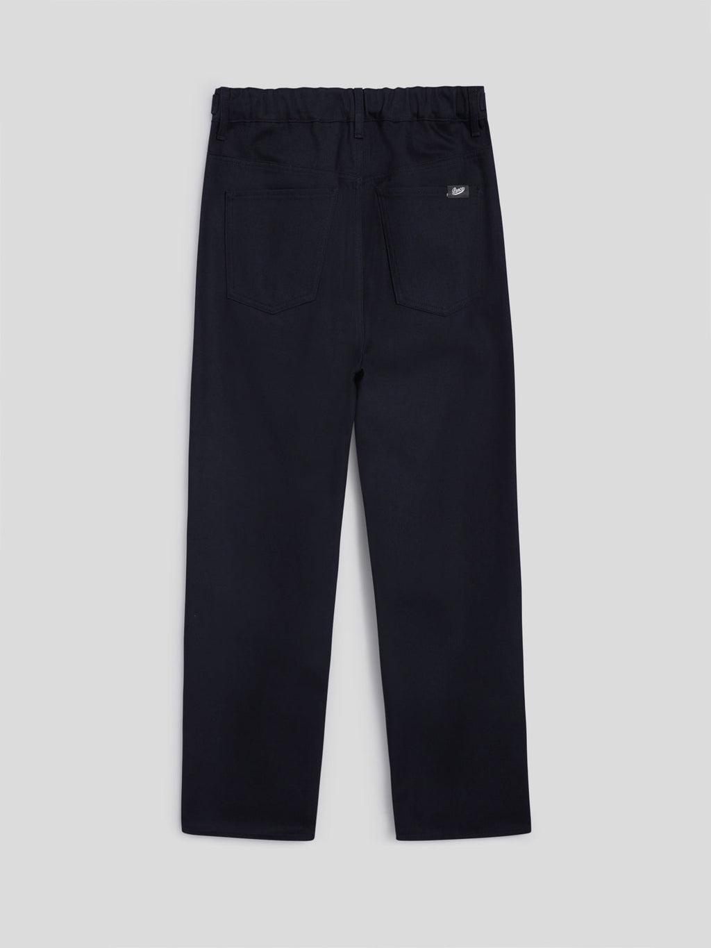 RELAXED FIT CARBON DENIM FIVE POCKET PANTS WITH ELASTIC WAISTBAND - CARBON - Check Active | Pence 1979