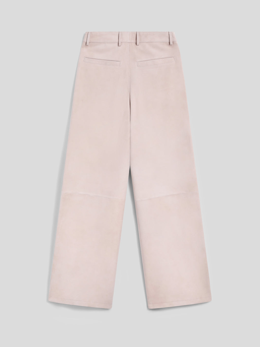 REGULAR-FIT HIGH-WAISTED TROUSERS IN PINK SUEDE - DUSTY ROSE - promo code | Pence 1979