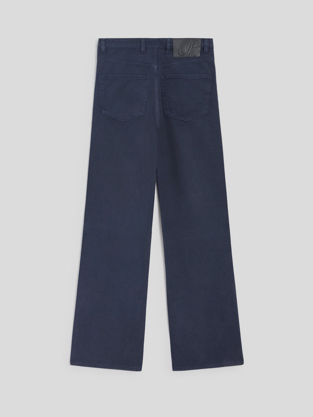REGULAR FIT HIGH WAIST TROUSERS IN DARK BLUE TENCEL COTTON - BLUE NAVY - promo code | Pence 1979