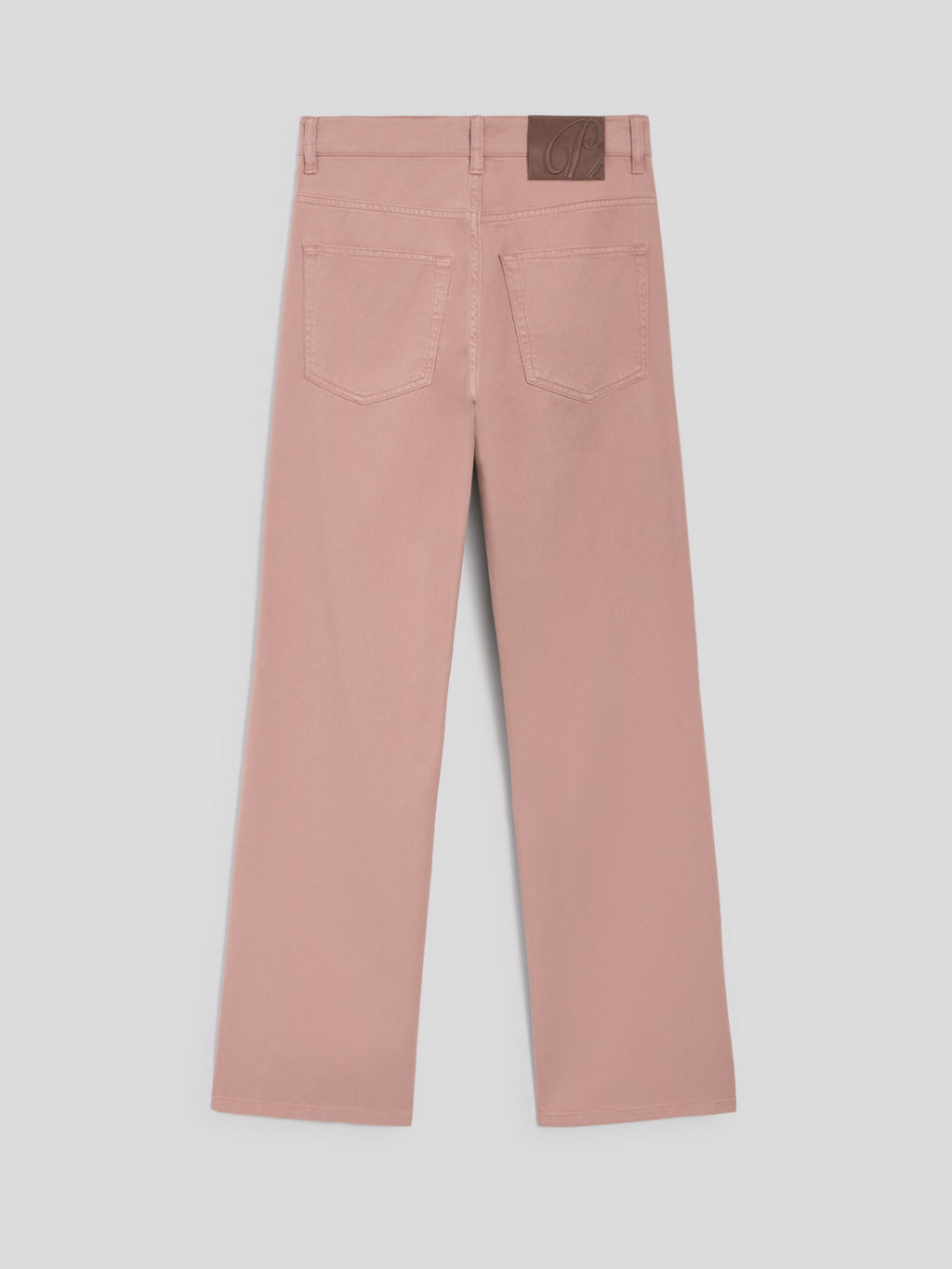 REGULAR-FIT TROUSERS IN PINK TENCEL COTTON - DUSTY ROSE  - Check Active | Pence 1979