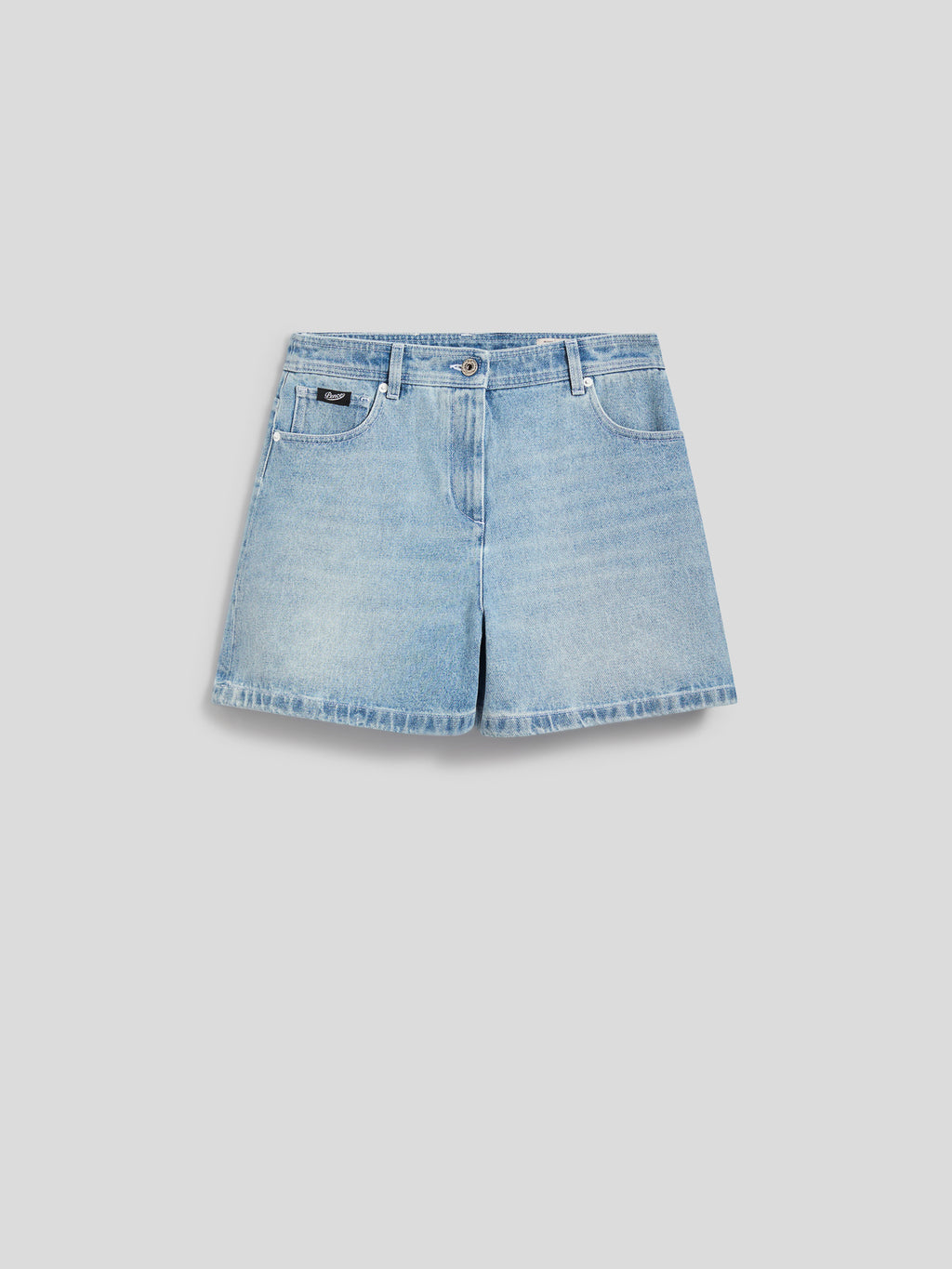 REGULAR-FIT SHORTS IN LIGHT DENIM - LIGHT BLUE  - Check Active | Pence 1979
