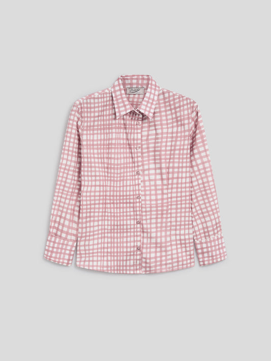 CAMICIA SLIM FIT IN VICHY ROSA - ROSA VICHY - Abbigliamento Donna | Pence 1979
