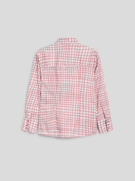 CAMICIA SLIM FIT IN VICHY ROSA - ROSA VICHY - Abbigliamento Donna | Pence 1979
