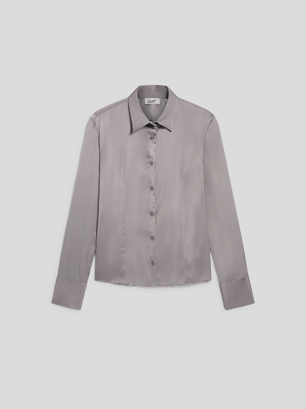 CAMICIA SLIM FIT IN VISCOSA GRIGIO COSMICO - GRIGIO COSMICO - Abbigliamento Donna | Pence 1979