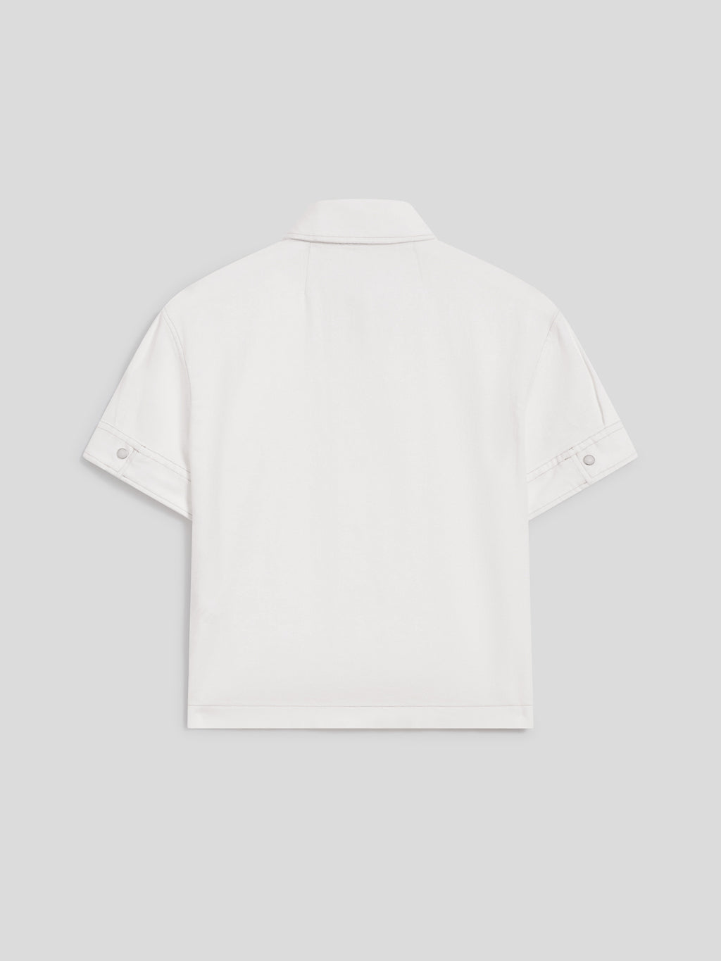 SHORT-SLEEVED SHIRT REGUALAR FIT IN WHITE COTTON - PURE WHITE - Check Active | Pence 1979