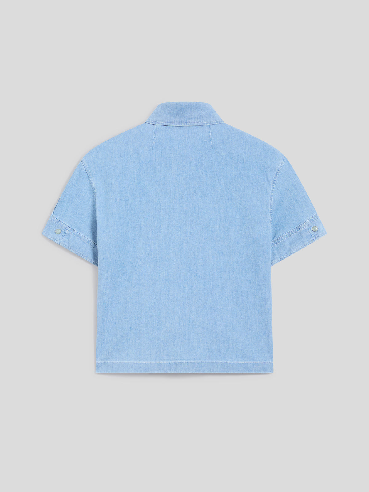 REGULAR-FIT SHIRT IN MEDIUM-LIGHT BLUE STRETCH COTTON