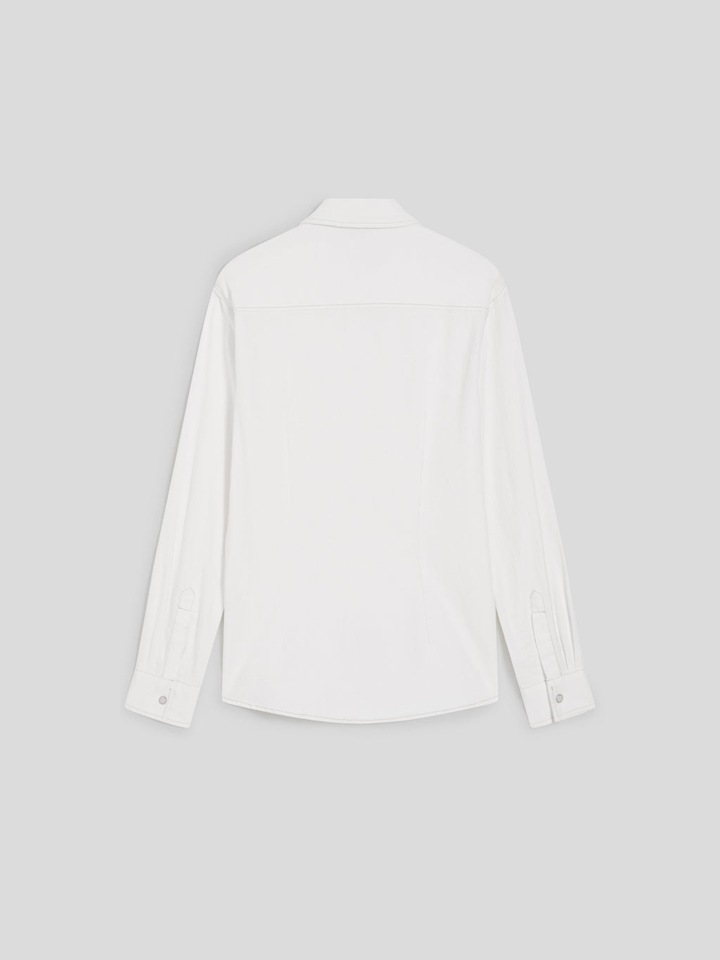 REGULAR-FIT SHIRT IN WHITE COTTON WITH FLAP POCKETS - PURE WHITE - Check Active | Pence 1979