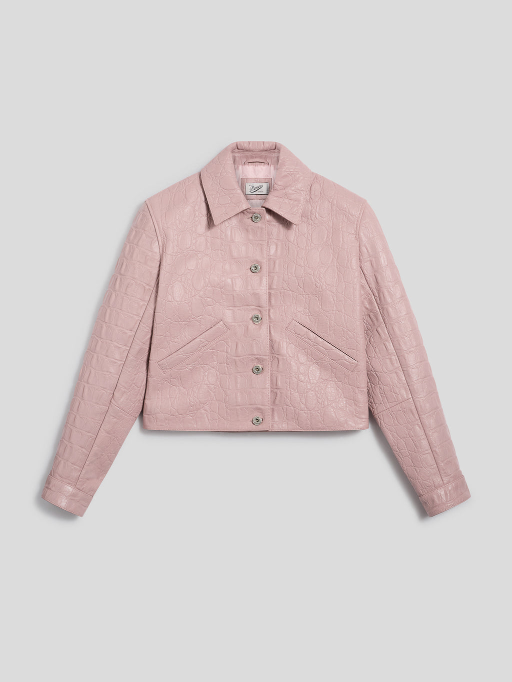 GIUBBOTTO REGULAR FIT IN PELLE STAMPA COCCO ROSA - ROSA - Abbigliamento Donna | Pence 1979
