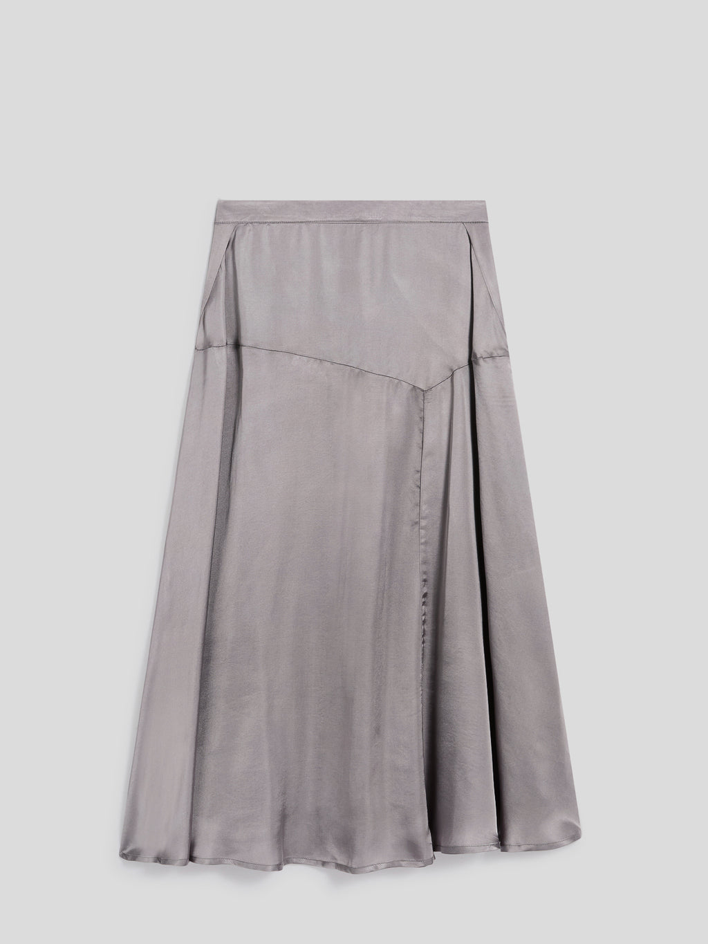GONNA LUNGA REGULAR FIT TAGLIO ASIMMETRICO IN VISCOSA COLORE GRIGIO - GRIGIO - Abbigliamento Donna | Pence 1979