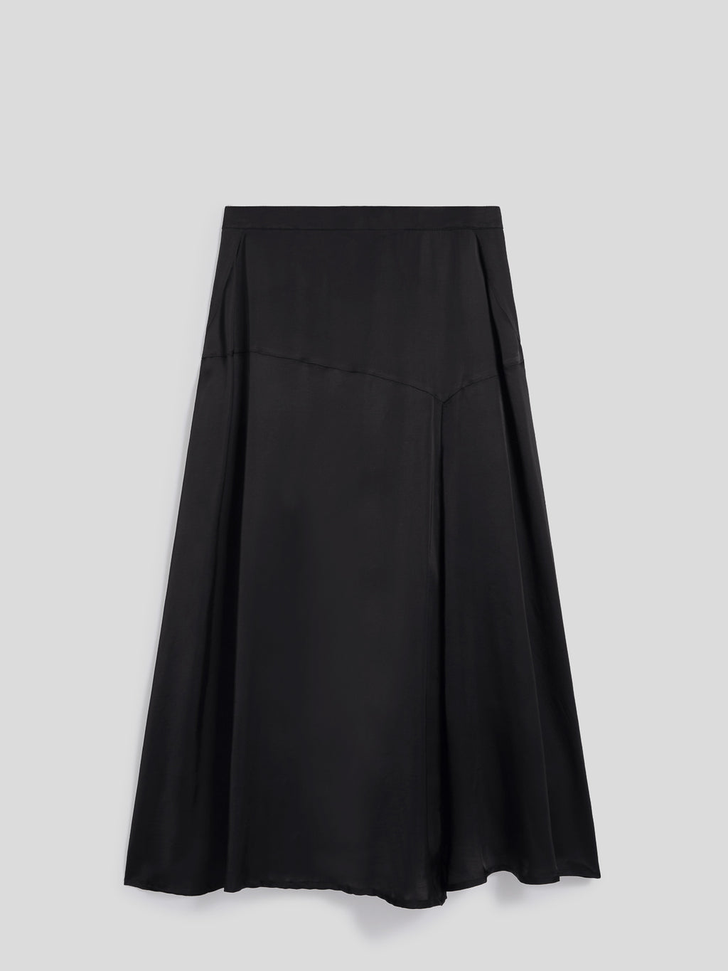 GONNA LUNGA REGULAR FIT TAGLIO ASIMMETRICO IN VISCOSA COLORE NERO - NERO INTENSO - Abbigliamento Donna | Pence 1979