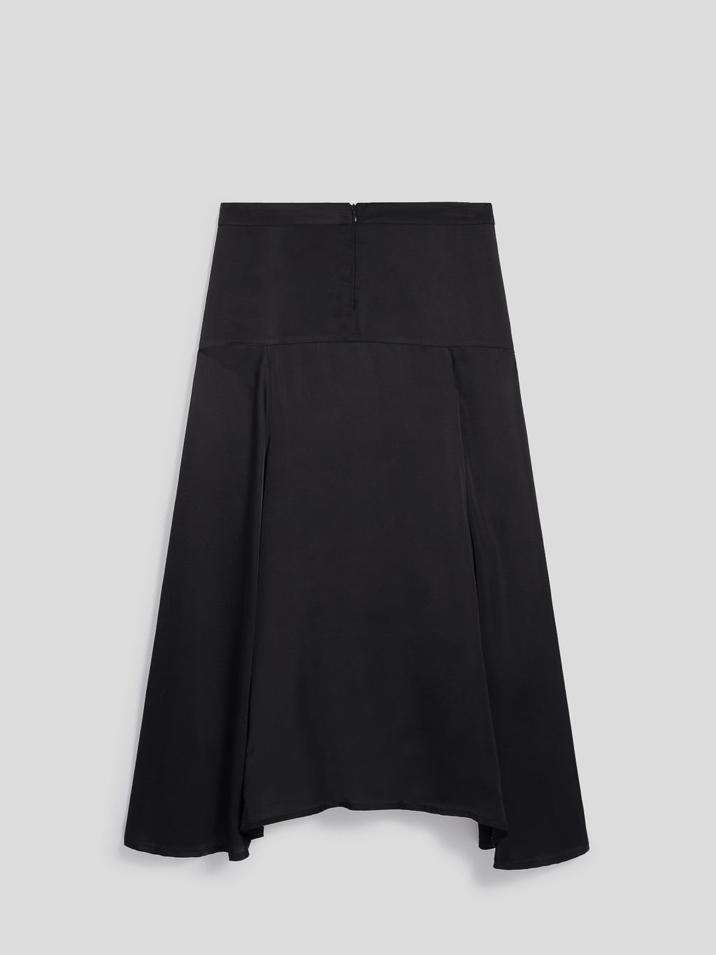 GONNA LUNGA REGULAR FIT TAGLIO ASIMMETRICO IN VISCOSA COLORE NERO - NERO INTENSO - Abbigliamento Donna | Pence 1979