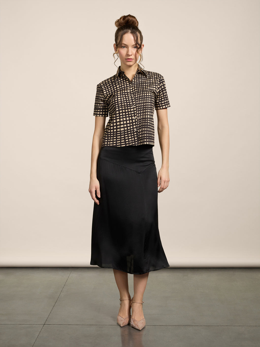 GONNA LUNGA REGULAR FIT TAGLIO ASIMMETRICO IN VISCOSA COLORE NERO - NERO INTENSO - Abbigliamento Donna | Pence 1979