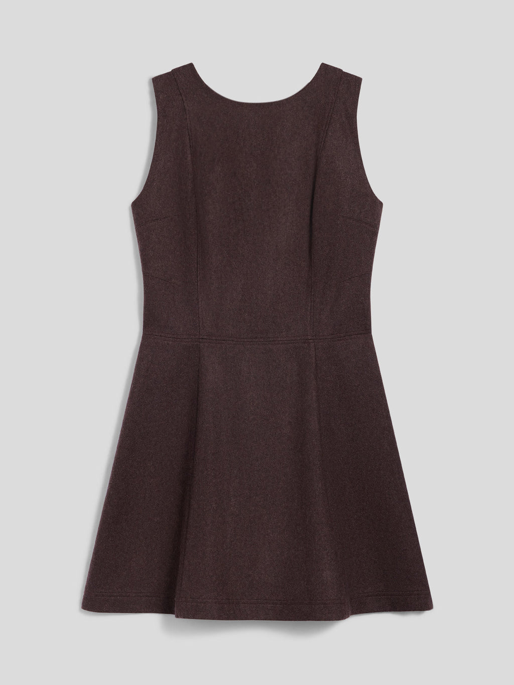 REGULAR FIT SHORT MARRON GLACE' FLANEL DRESS WITH FLARED SKIRT - MARRON GLACE' - Check Active | Pence 1979