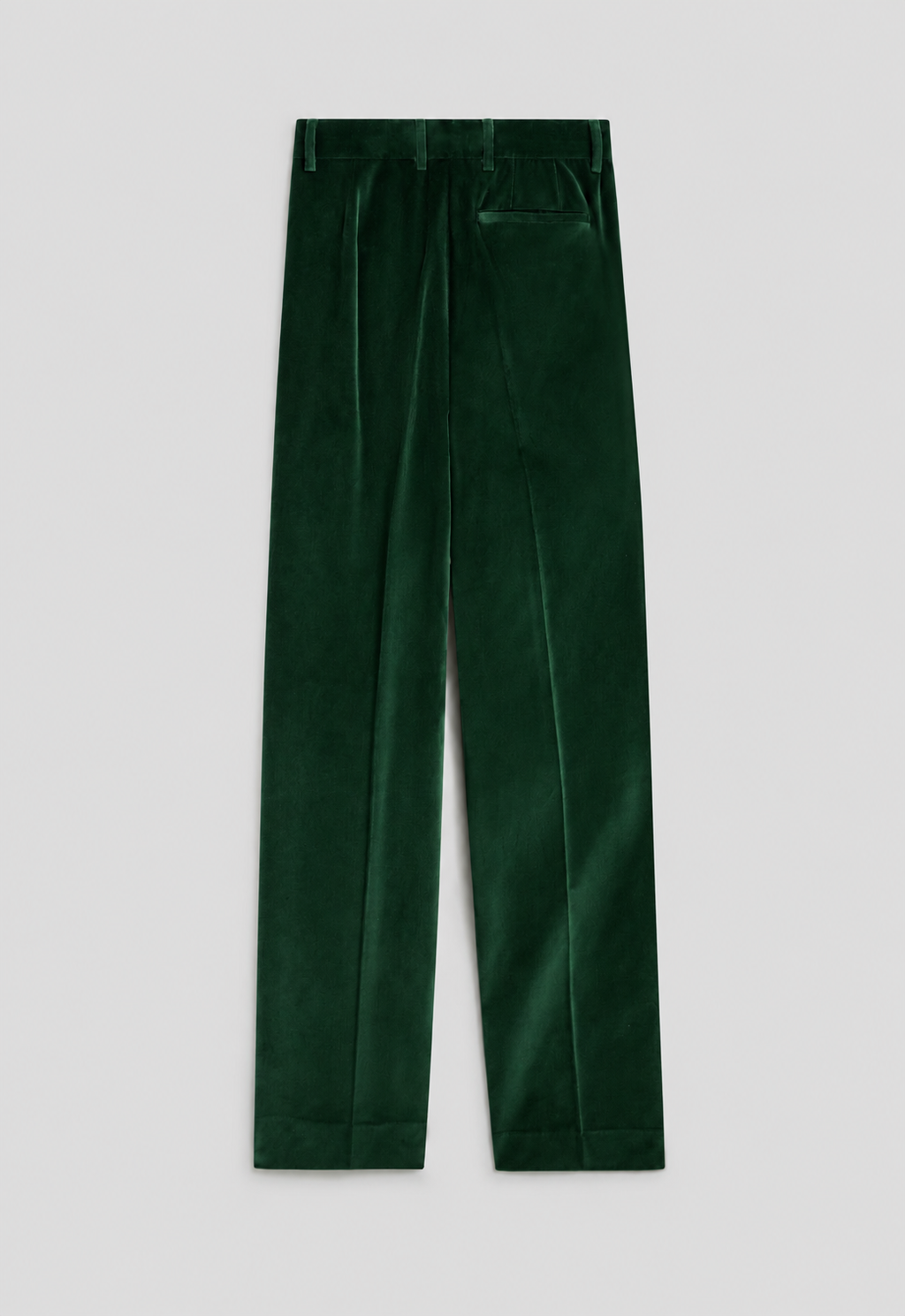 PANTALONE "LARGO" IN VELLUTO LISCIO FORESTA CON TASCHE ALLA FRANCESE - FORESTA - Abbigliamento Donna | Pence 1979