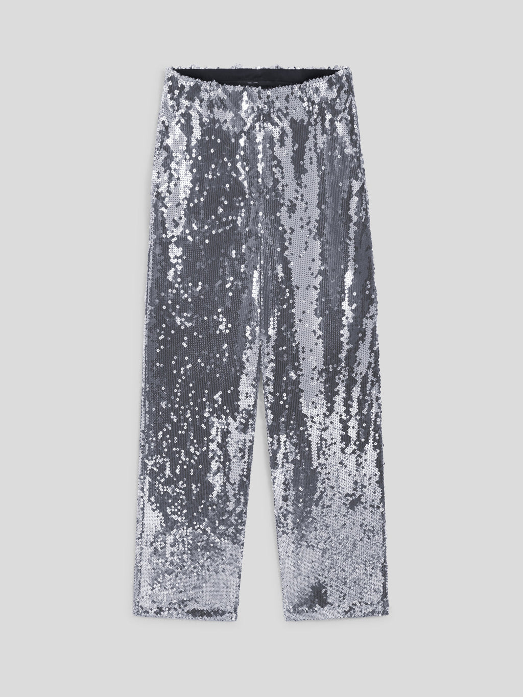 WIDE SILVER PAILLETTES TROUSERS WITH FRONT-HIP POCKETS - SILVER - Check Active | Pence 1979