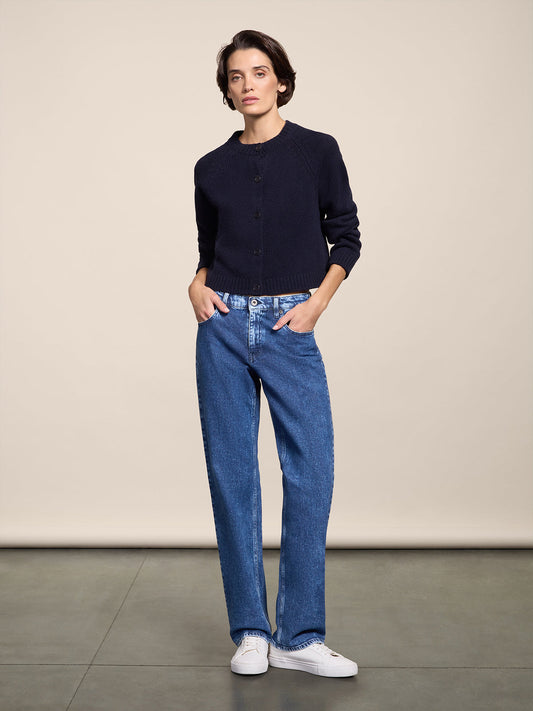 PANTALONE CINQUE TASCHE IN DENIM MARBLE BLU REGULAR FIT - MARBLE BLU - Check Active | Pence 1979