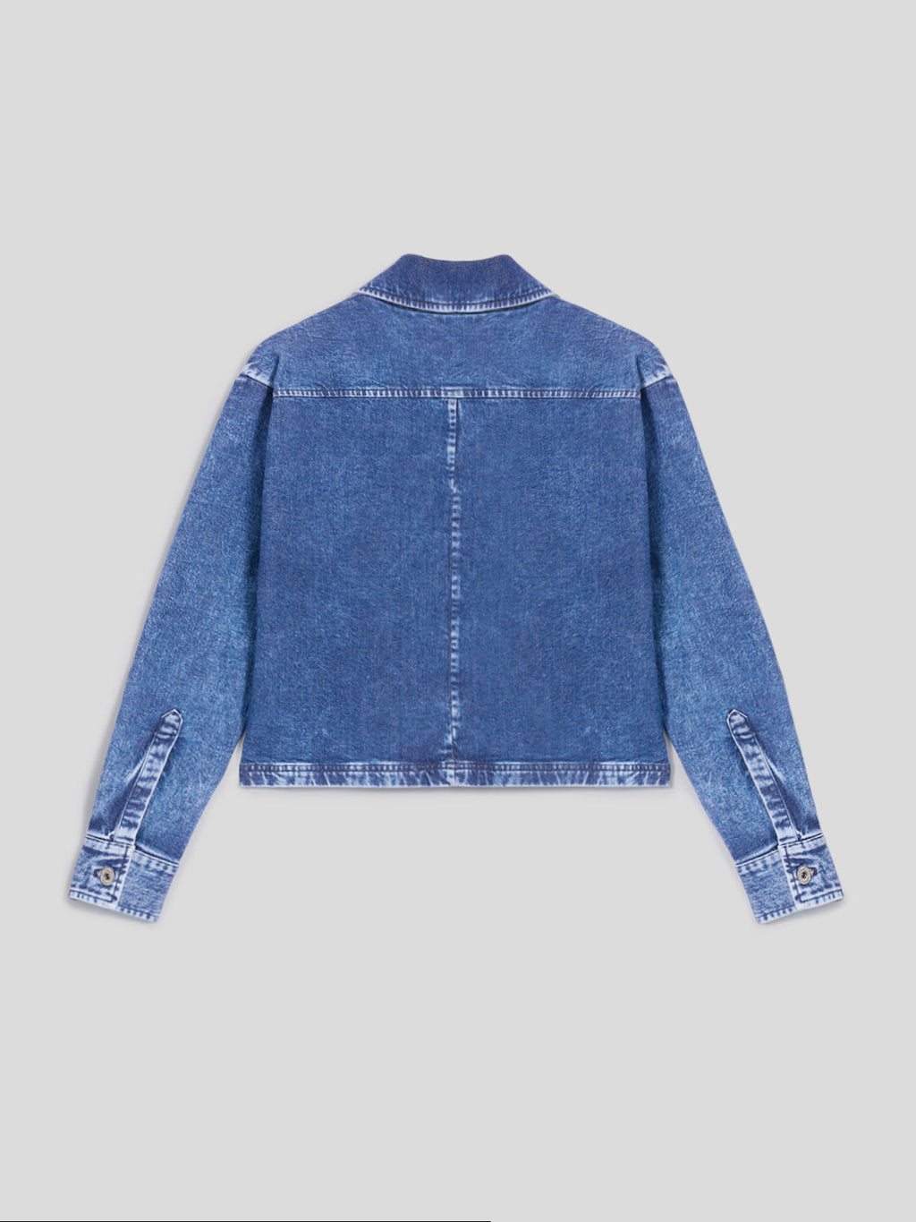 REGULAR FIT DENIM OVERSHIRT WITH POCKETS MARBLE BLUE - MARBLE BLUE - Check Active | Pence 1979