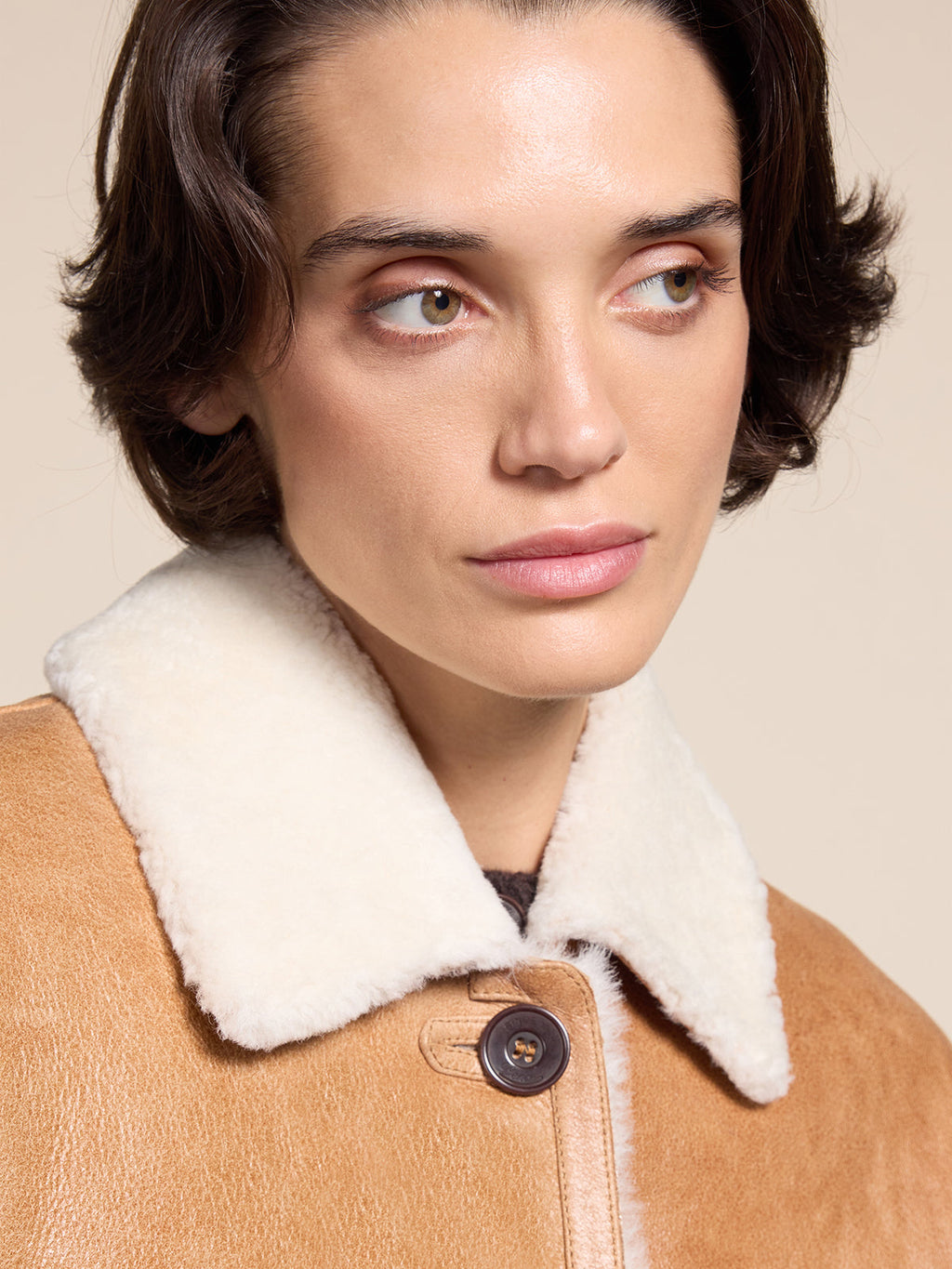 MONTONE TOFFEE BRUNETTE CON BOTTONI REGULAR FIT - TOFFEE BRUNETTE - Abbigliamento Donna | Pence 1979