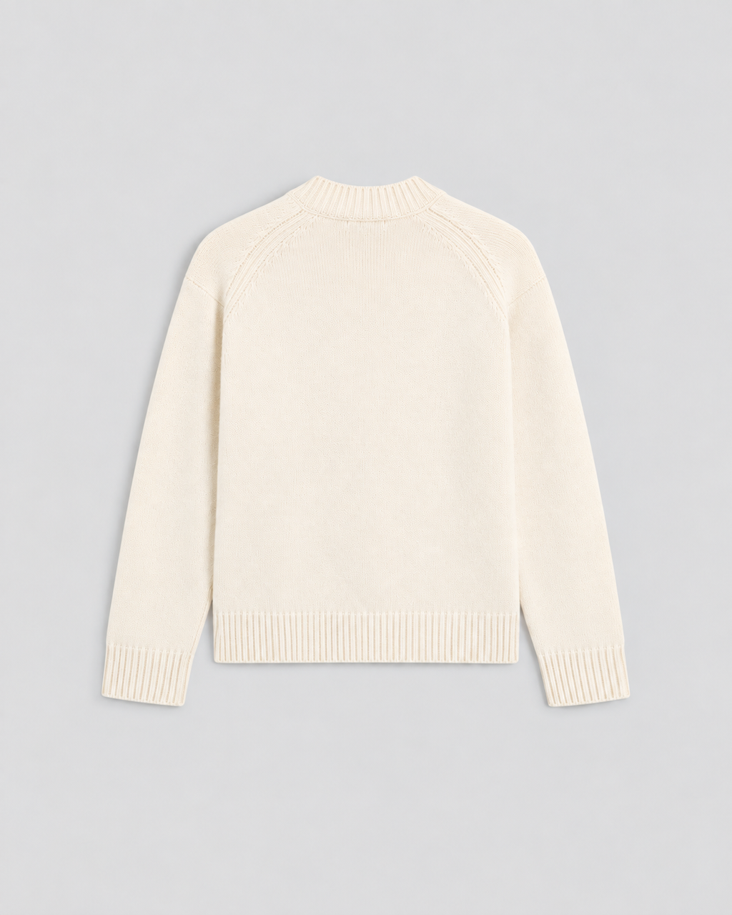 RELAXED FIT WOOL CARDIGAN NATURAL - NATURAL - Check Active | Pence 1979