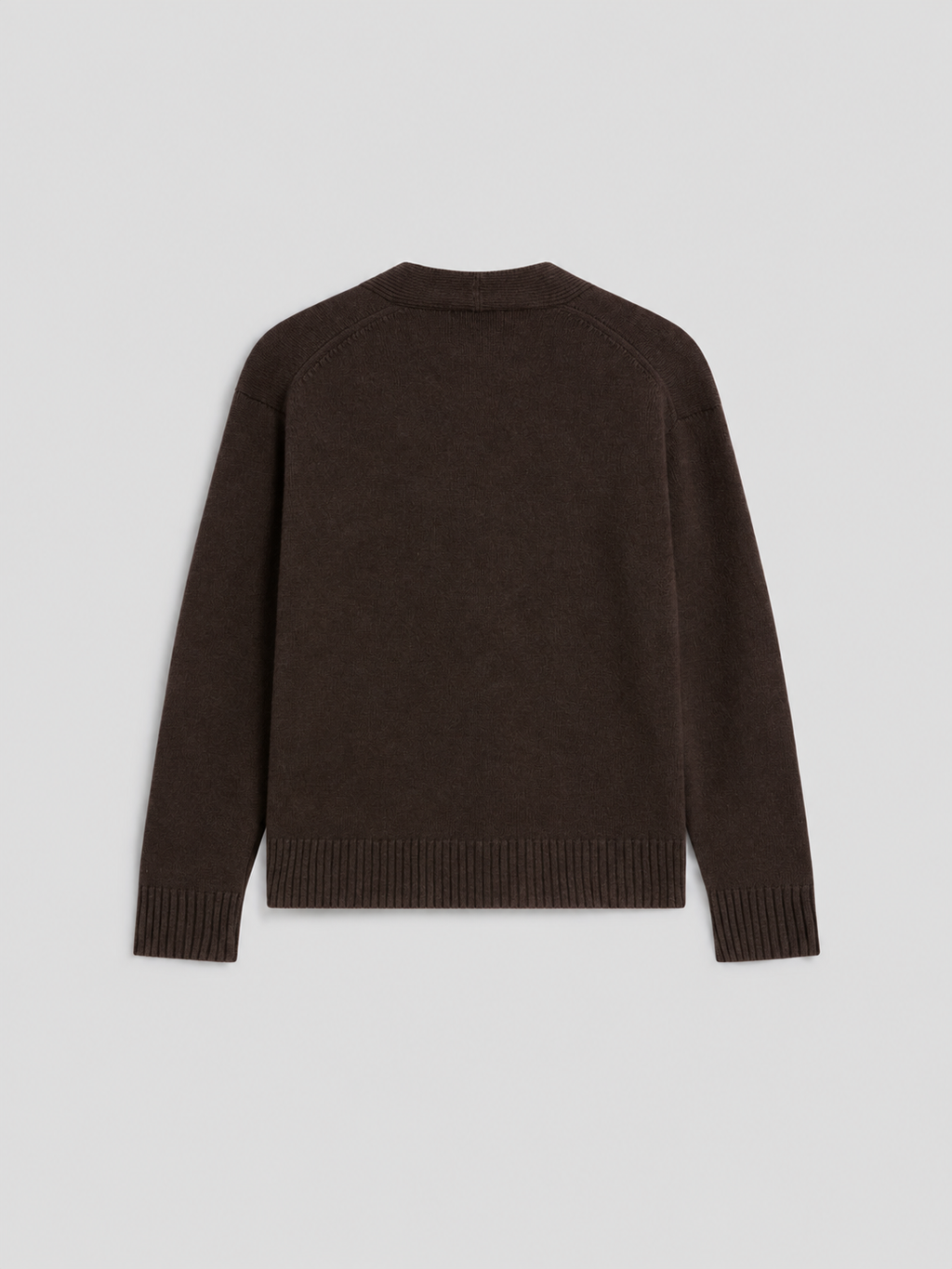 RELAXED FIT WOOL CARDIGAN MAHOGANY - MAHOGANY - Check Active | Pence 1979