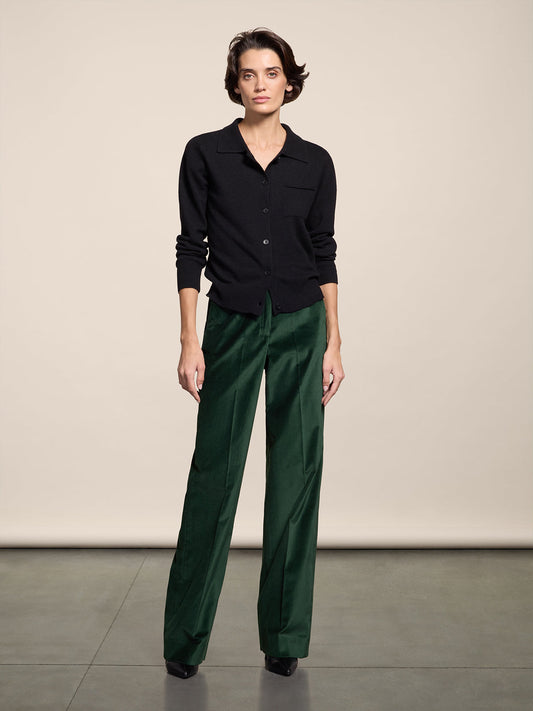 REGULAR FIT POLO IN BLACK WITH BUTTONS - BLACK - Check Active | Pence 1979
