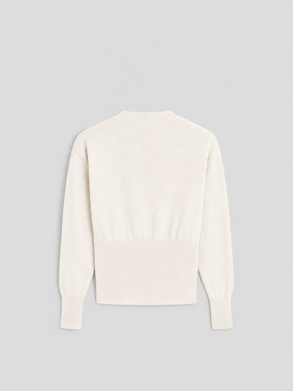REGULAR FIT CROPPED CREW NECK SWEATER NATURAL - NATURAL - Check Active | Pence 1979