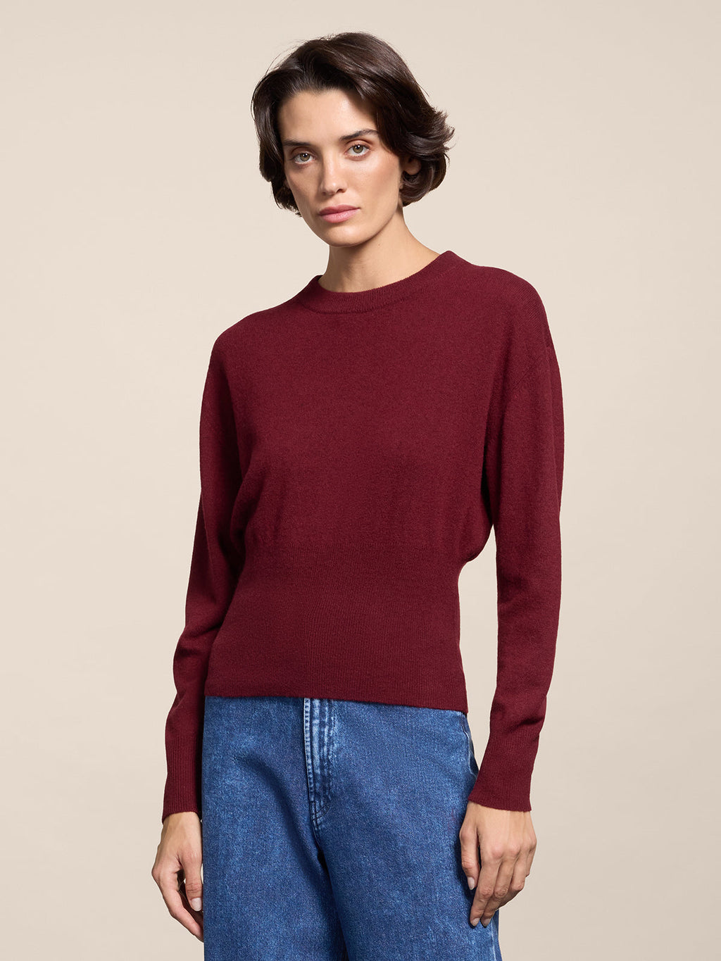 MAGLIA LEGGERA GIROCOLLO BORDEAUX IN LANA E CASHMERE REGULAR FIT - BORDEAUX - Check Active | Pence 1979
