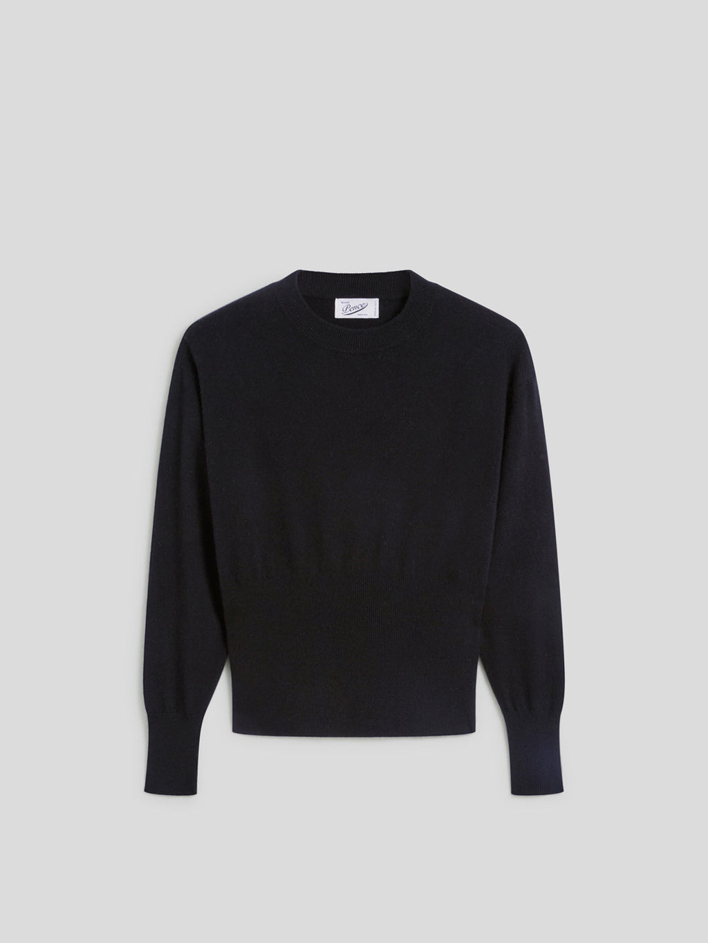 MAGLIA LEGGERA GIROCOLLO NERO IN LANA CASHMERE REGULAR FIT - NERO - Abbigliamento Donna | Pence 1979