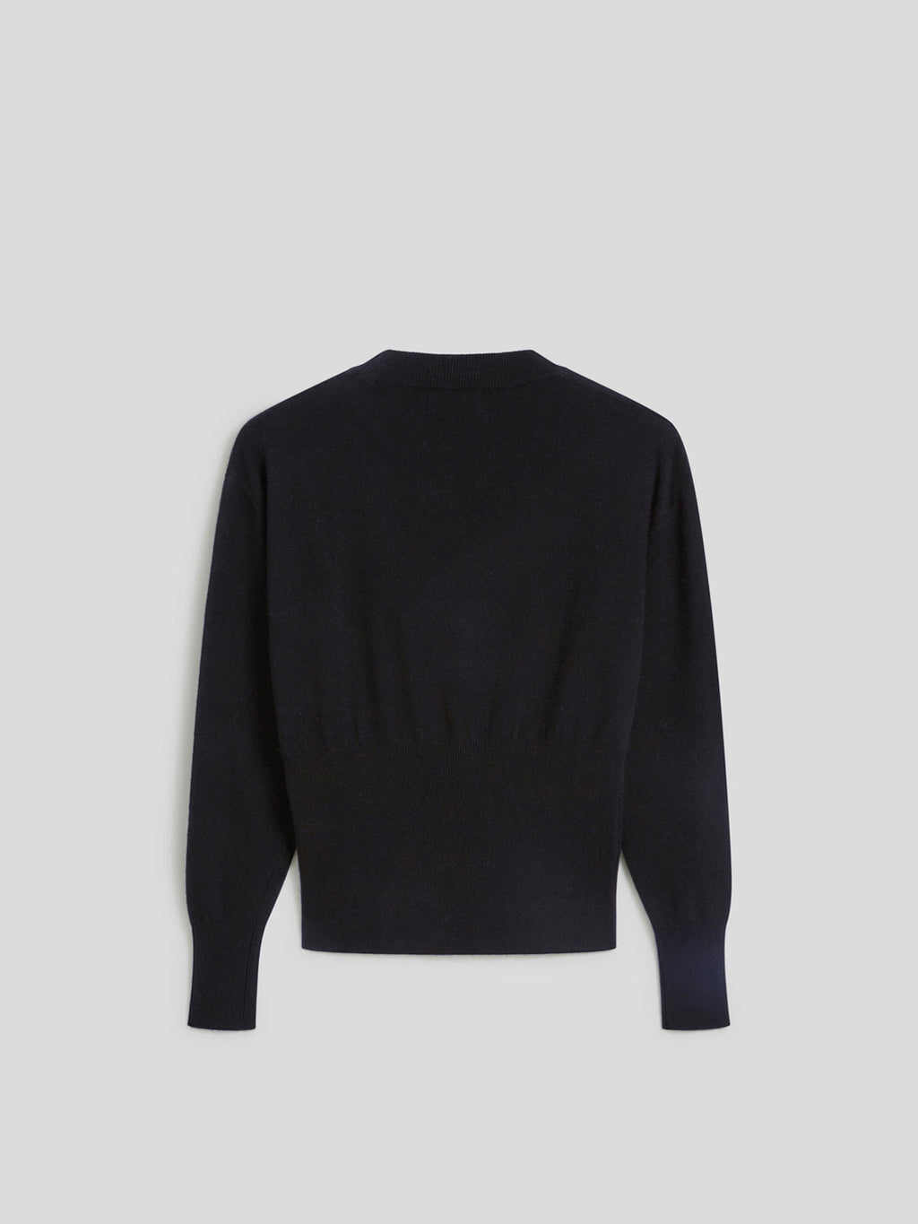 MAGLIA LEGGERA GIROCOLLO NERO IN LANA CASHMERE REGULAR FIT - NERO - Abbigliamento Donna | Pence 1979