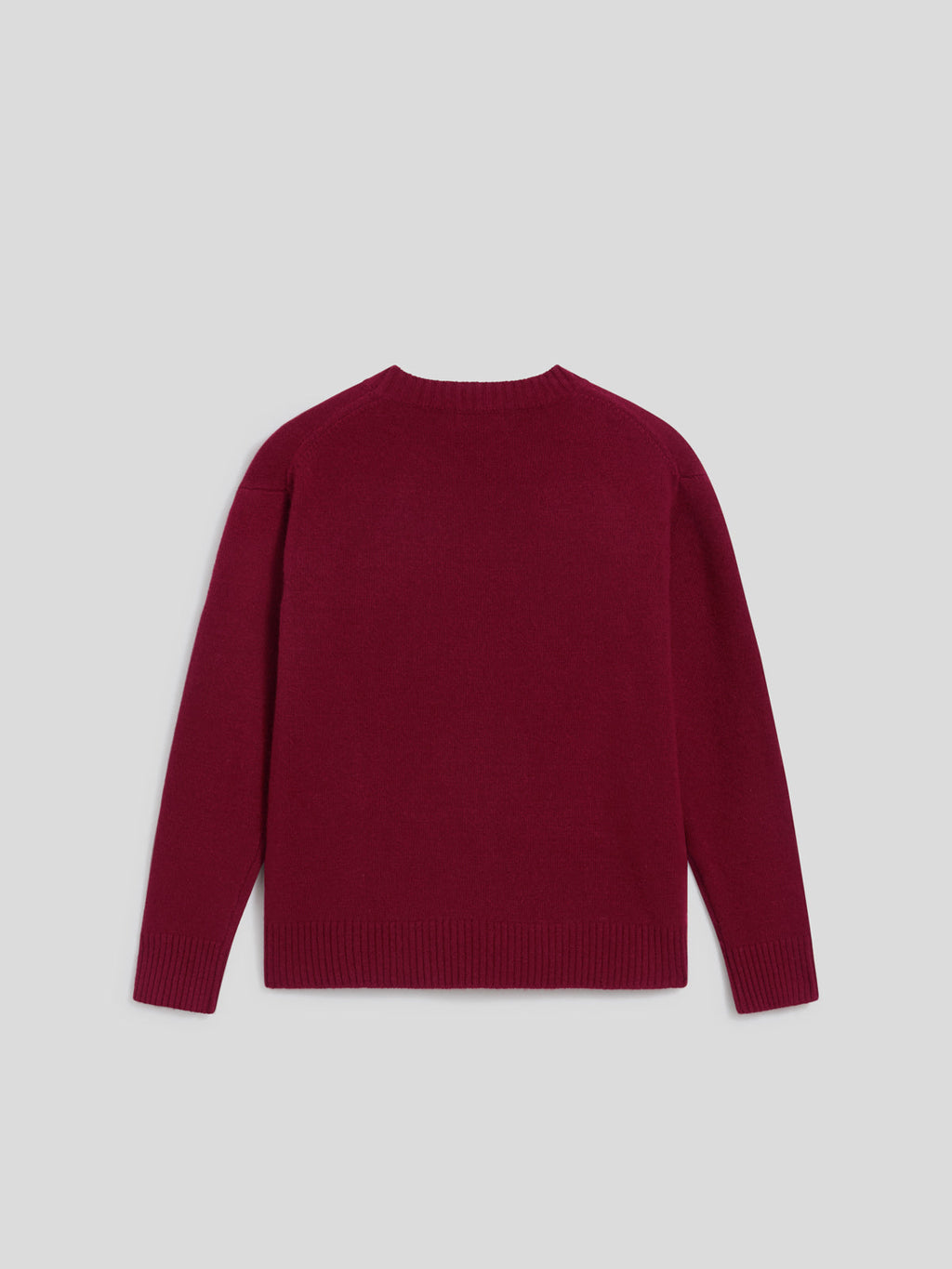 MAGLIA GIROCOLLO CON BORDI A COSTINE RELAXED FIT BORDEAUX - BORDEAUX - Abbigliamento Donna | Pence 1979