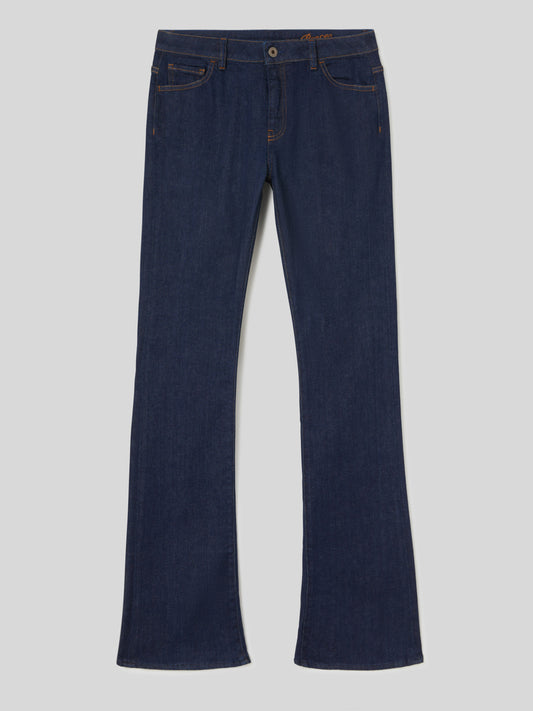 Bootcut da Donna Jeans a Vita Media Blu Scuro