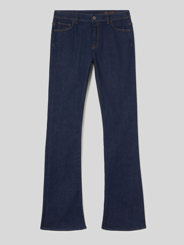 Bootcut da Donna Jeans a Vita Media Blu Scuro