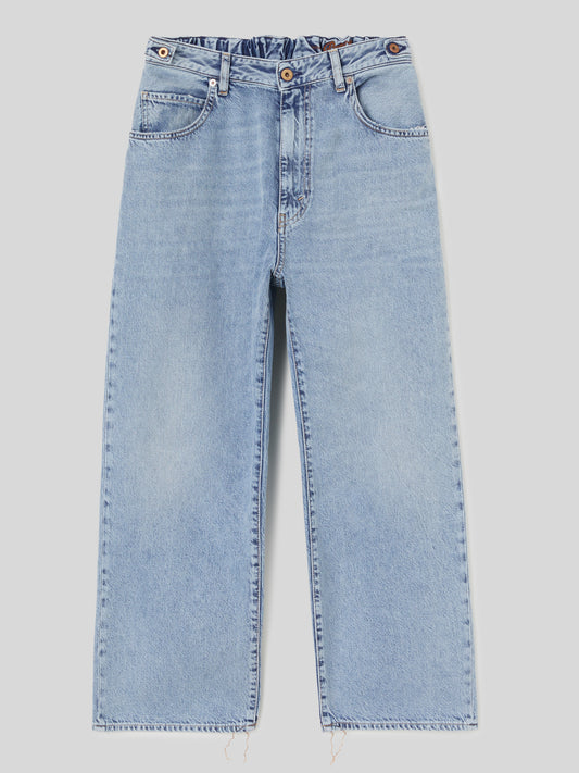 Jeans Oversize Loose Fit da Donna blu chiaro
