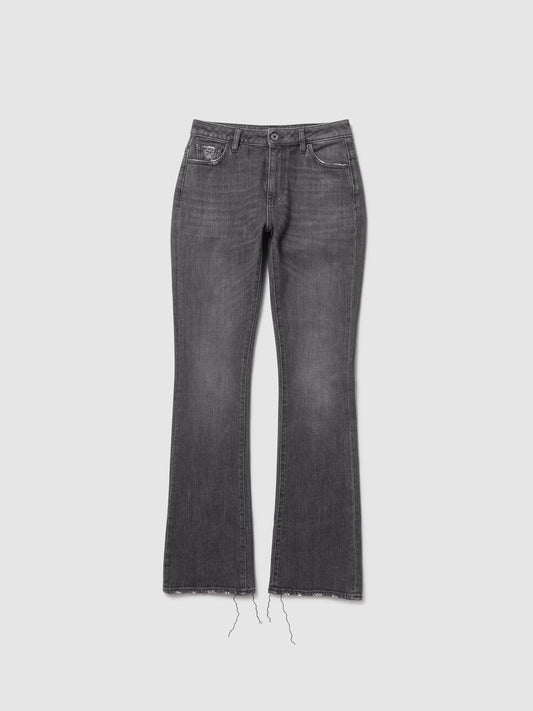 5 Tasche Bootcut Denim Grigio