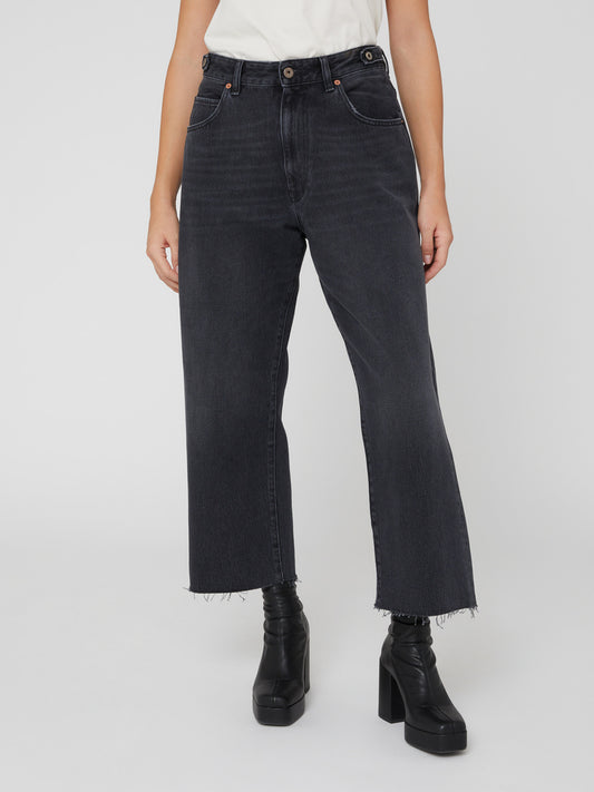 Jeans Oversize Loose Fit da Donna grigio scuro