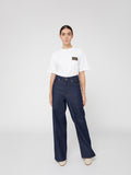 Jeans Flare da Donna a vita alta blu scuro