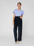 Pantalone Flare da Donna a vita alta blu scuro