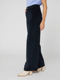 Pantalone Flare da Donna a vita alta blu scuro