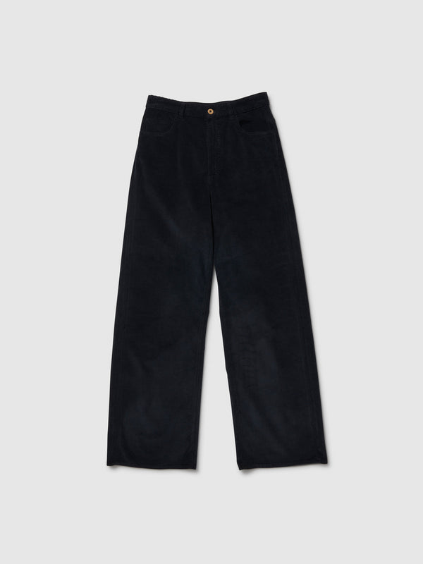 Pantalone Flare da Donna a vita alta blu scuro