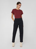 Pantalone Chino da Donna a vita alta blu