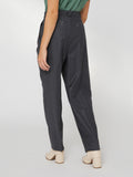 Pantalone da Donna doppia pinces grigio scuro